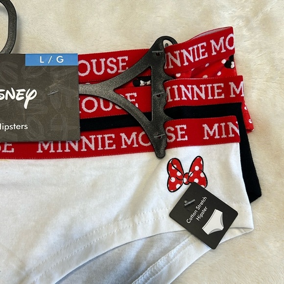Disney Minnie Mouse 3-Pack Hipster Shorties — Size L — NWT - Picture 2 of 5